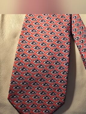 Rivetz Of Boston NC State Wolfpack Orange Silk Necktie Tuffy North Carolina